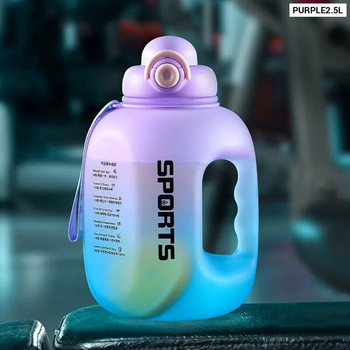 Portable Sport Water Bottle with Straw for Fitness