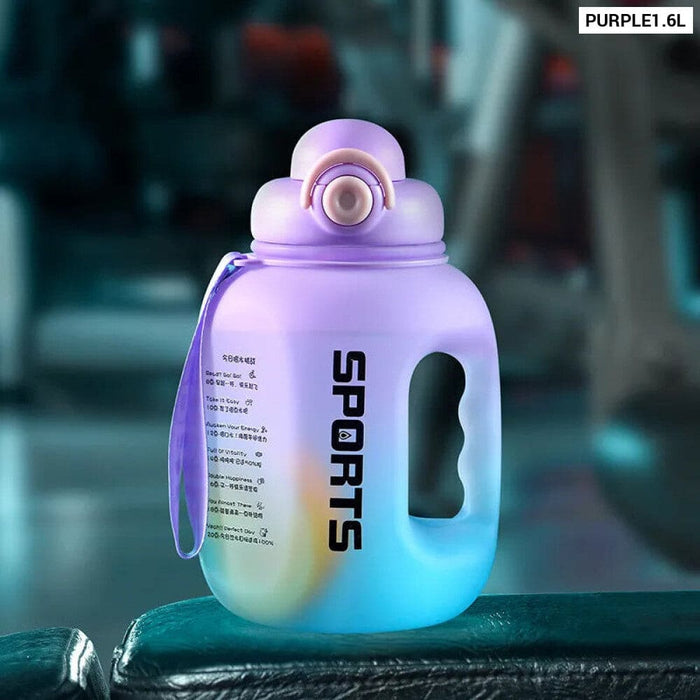 Portable Sport Water Bottle with Straw for Fitness