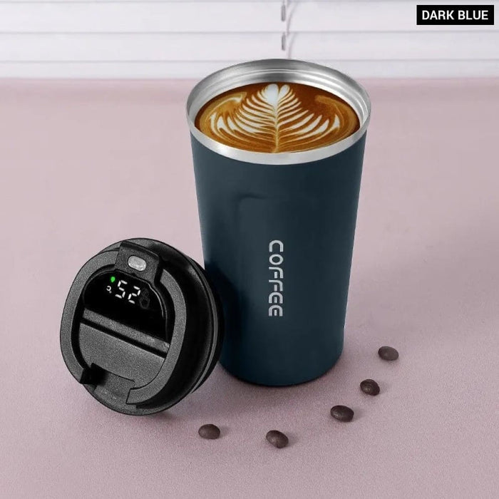 Portable Stainless Steel Thermos Cup with Intelligent