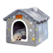 Portable Winter Warm Removable Pet House for Medium Small