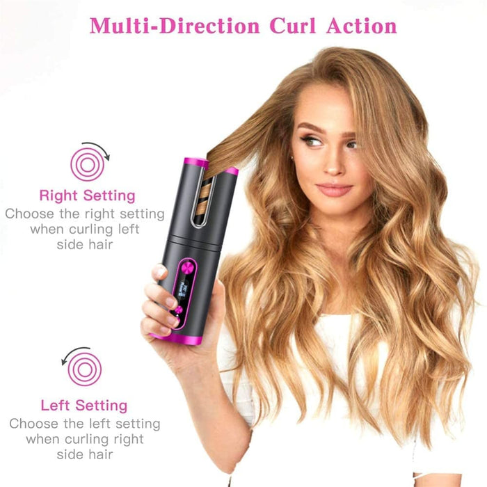 Portable Wireless Automatic Hair Curler for Travel with Led