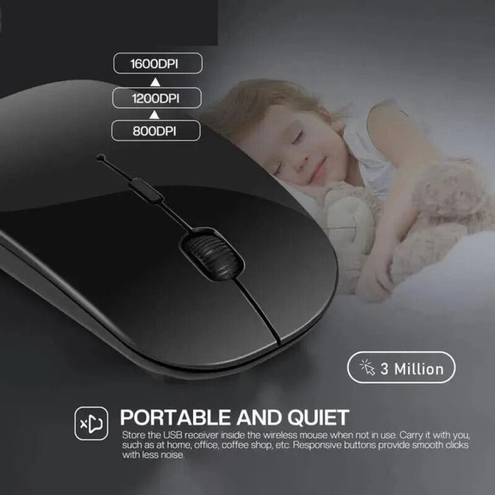Portable Wireless Rechargeable Ergonomic Quiet and Magical