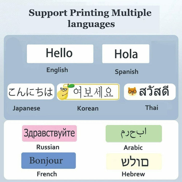 Vibe Geeks D11 Portable Wireless Thermal Inkless Bluetooth