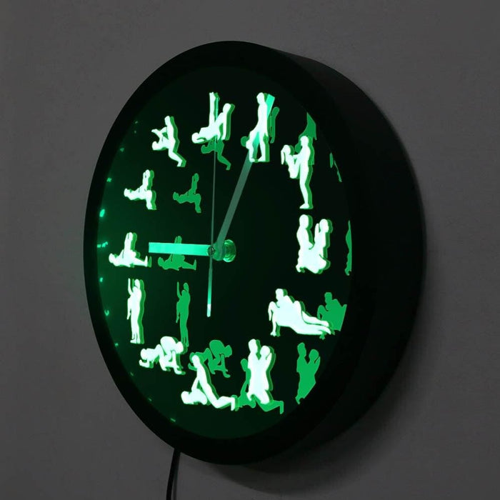 Sex Positions Led Wall Clock