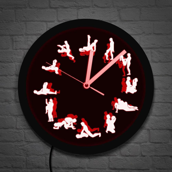 Sex Positions Led Wall Clock