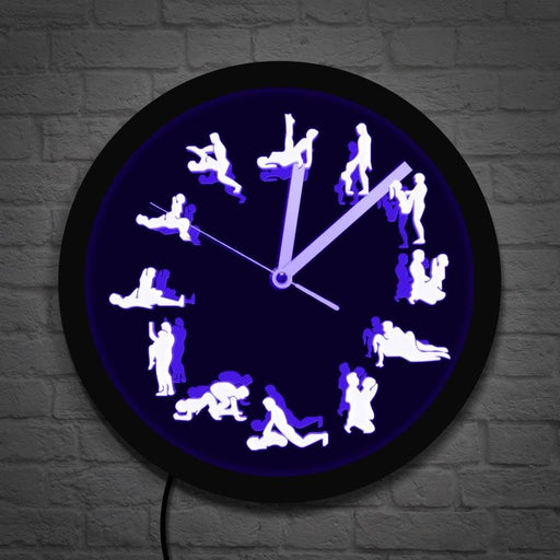 Sex Positions Led Wall Clock