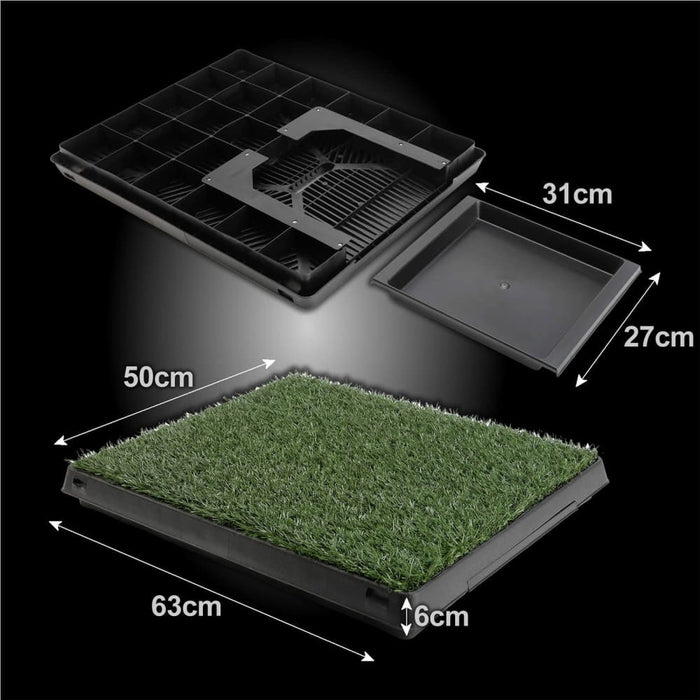 Pet Dog Potty Tray Training Toilet 63cm x 50cm + 1 Grass Mat
