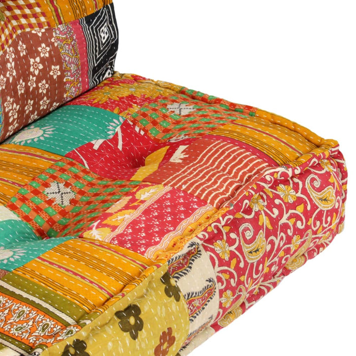 Pouffe 100x100x20 Cm Patchwork Fabric Xntikx