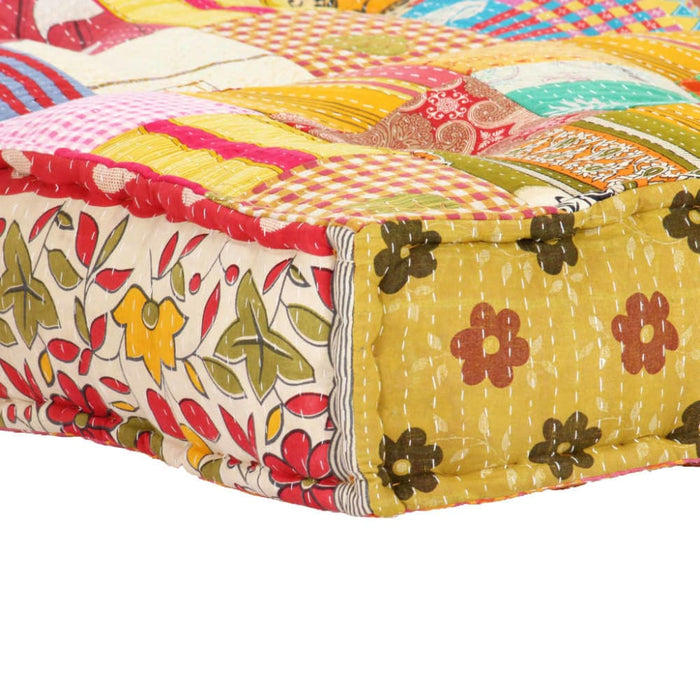 Pouffe 100x100x20 Cm Patchwork Fabric Xntikx