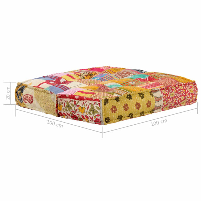 Pouffe 100x100x20 Cm Patchwork Fabric Xntikx