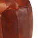 Pouffe Tan 40x35 Cm Genuine Goat Leather Xanoxk