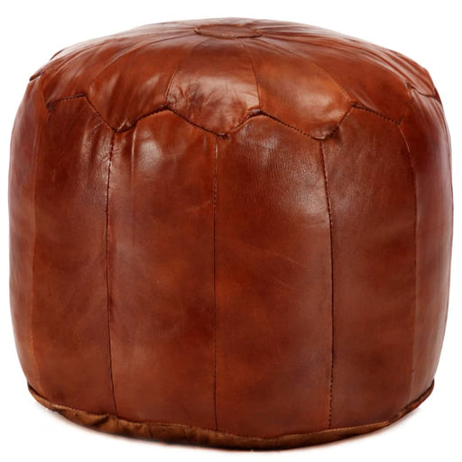 Pouffe Tan 40x35 Cm Genuine Goat Leather Xanoxk