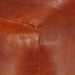Pouffe Tan 40x40x40 Cm Genuine Goat Leather Xanoxl