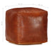 Pouffe Tan 40x40x40 Cm Genuine Goat Leather Xanoxl