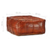 Pouffe Tan 60x60x30 Cm Genuine Goat Leather Xanotx