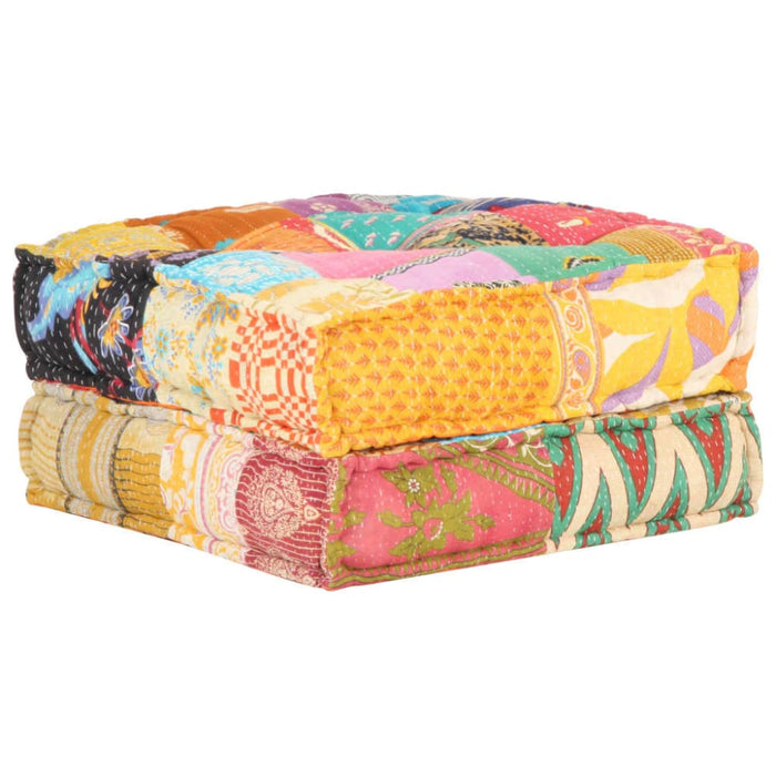 Pouffe 60x70x36 Cm Patchwork Fabric Xniibi