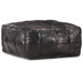 Pouffe Black 60x60x30 Cm Genuine Goat Leather Xanota
