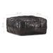 Pouffe Black 60x60x30 Cm Genuine Goat Leather Xanota