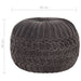 Pouffe Cotton Velvet Smock Design 40x30 Cm Anthracite Xnabtx