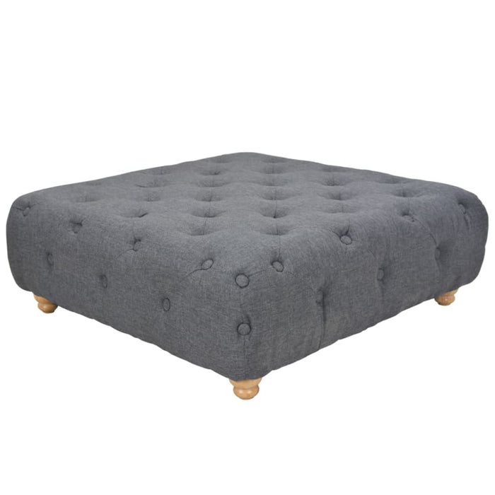 Pouffe Fabric 80x80x30 Cm Dark Grey Xaaiba
