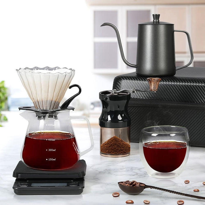 Pour Over Coffee Maker Set Dripper Pot Kettle Filter