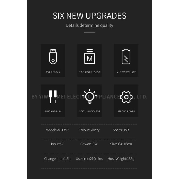 Usb Powered T-blade Hair Liners Clipper