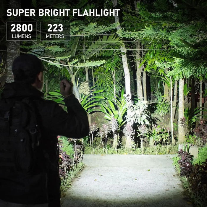 Powerful 2800lm Rechargeable Flashlight For Camping