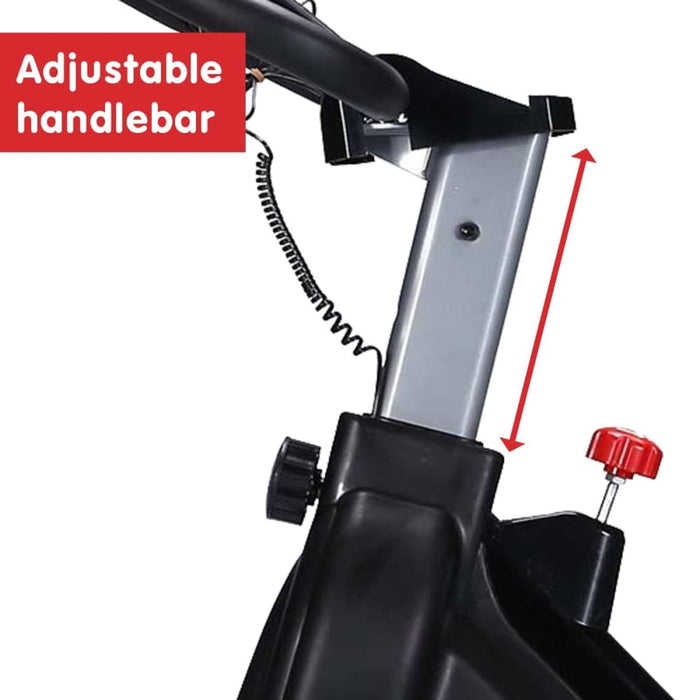 Powertrain Rx-600 Exercise Spin Bike Cardio Cycle - Red