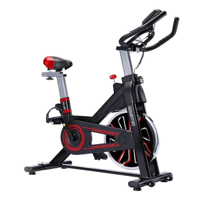 Powertrain Rx - 600 Exercise Spin Bike Cardio Cycle - Red