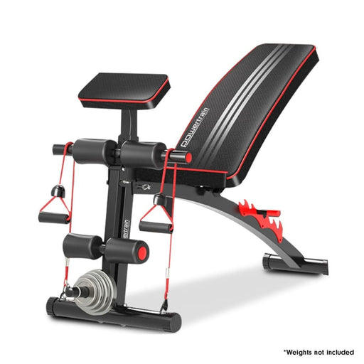 Powertrain Adjustable Fid Home Gym Bench with Preacher Curl