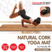 Powertrain Cork Yoga Mat with Carry Straps Home Gym Pilates