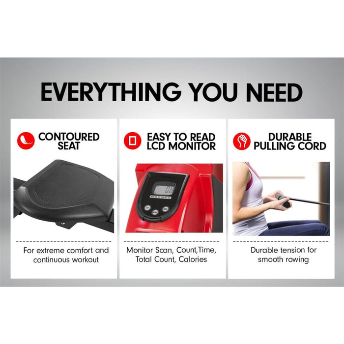 Powertrain Foldable Rowing Machine Magnetic Resistance