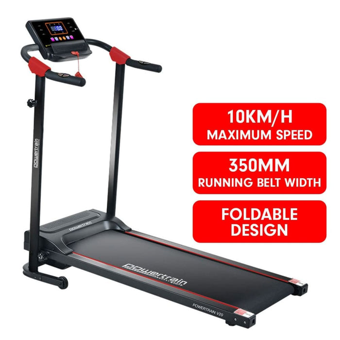 Powertrain V20 Foldable Treadmill Home Gym Cardio Walking