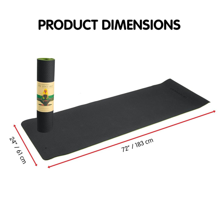 Powertrain Eco-friendly Tpe Pilates Exercise Yoga Mat 8mm
