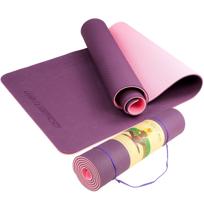 Powertrain Eco-friendly Tpe Pilates Exercise Yoga Mat 8mm
