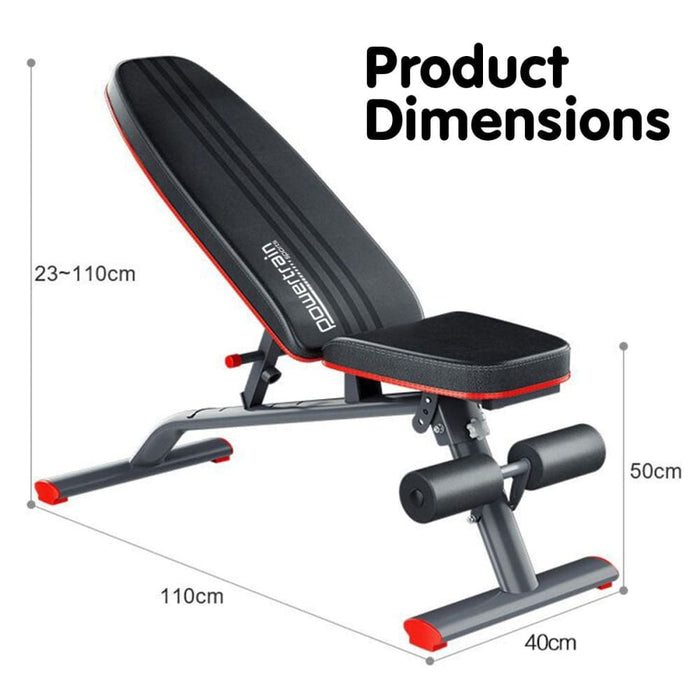 Powertrain Home Gym Bench Adjustable Flat Incline Decline