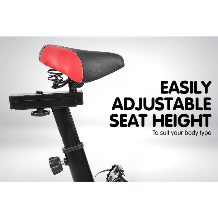 Powertrain Home Gym Flywheel Exercise Spin Bike - Black