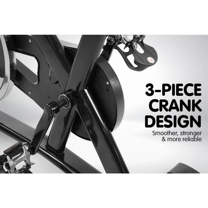 Powertrain Home Gym Flywheel Exercise Spin Bike - Black