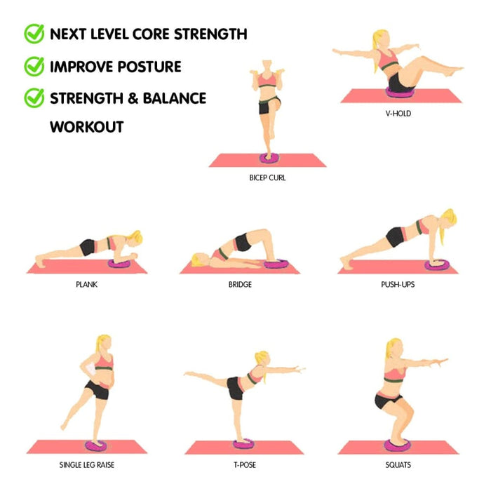 Powertrain Yoga Stability Disc Home Gym Pilates Balance