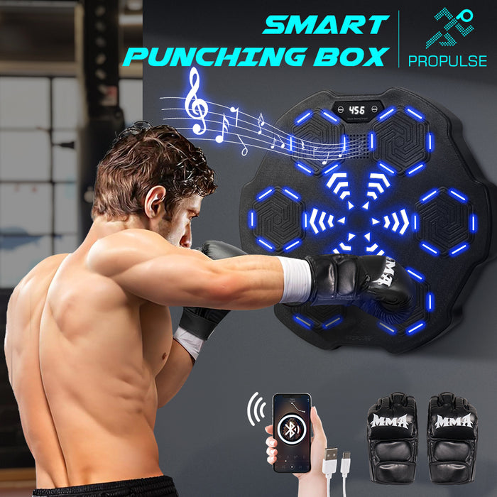 Smart Punching Boxing Electronic Music Machine 8 Speeds With Box Gloves