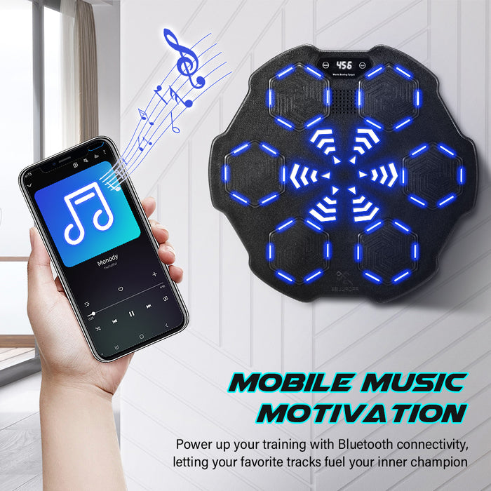Smart Punching Boxing Electronic Music Machine 8 Speeds With Box Gloves