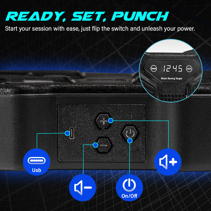 Smart Punching Boxing Electronic Music Machine 8 Speeds With Box Gloves