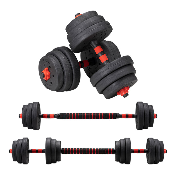 20Kg Adjustable Dumbbell Barbell Set Home Gym Weights Exercise