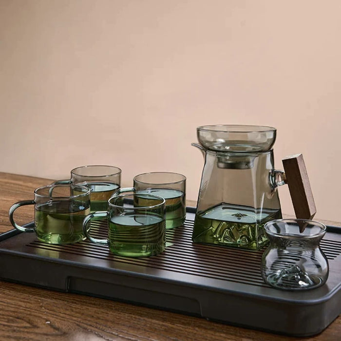 Premium Glass Tea Set With Filter And Divider