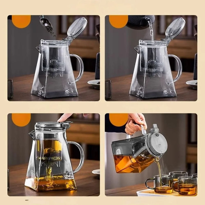 Premium Glass Teapot Set With Heat Resistant Filter
