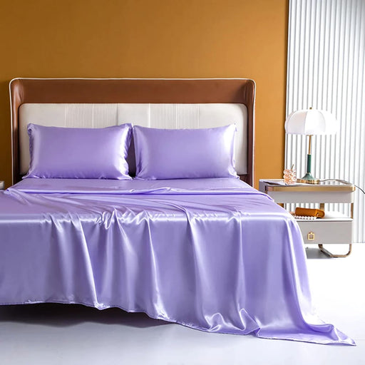 Premium Rayon Satin Fitted Sheet Set Soft And Smooth Bedding