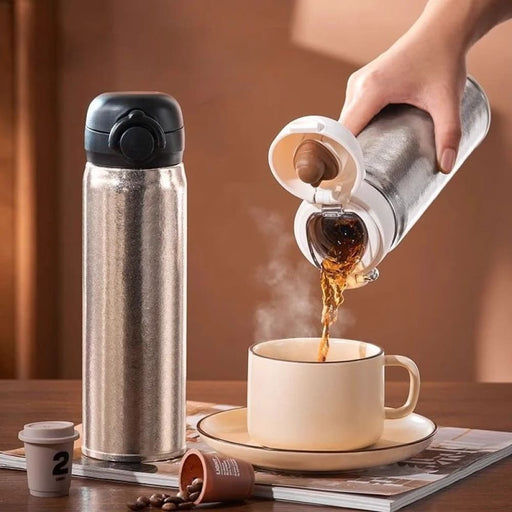 Premium Titanium Coffee Flask Set
