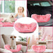 Princess Style Pet Bed Pink Polka Dots Soft Fleece Anti