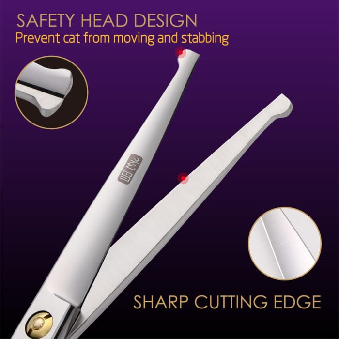 Professional 4.75 5 6 Inch Safely Round Tips Top Pet Cat