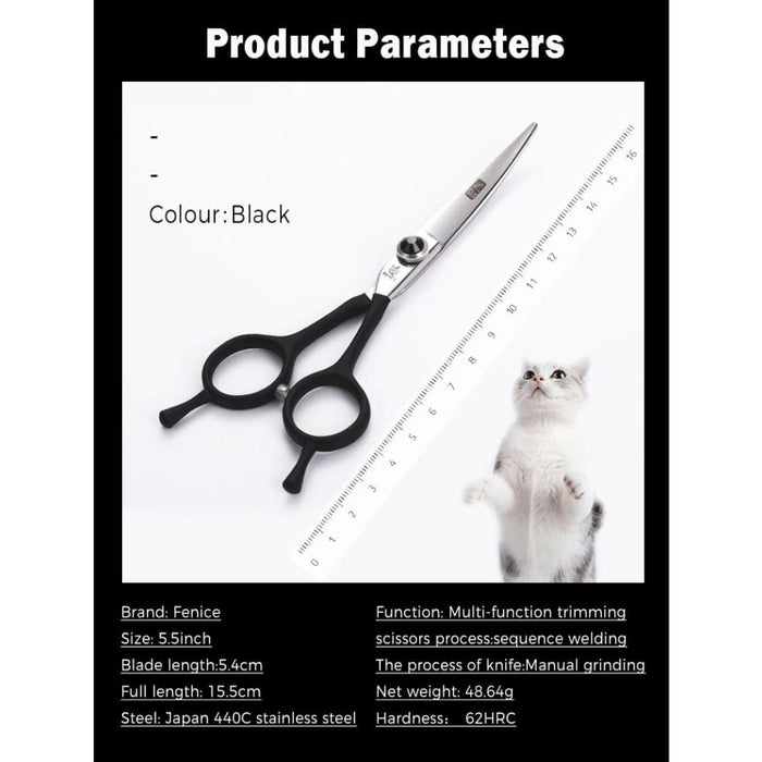 Professional 5.5 Inch Pet Grooming Curved Scissors For Dog